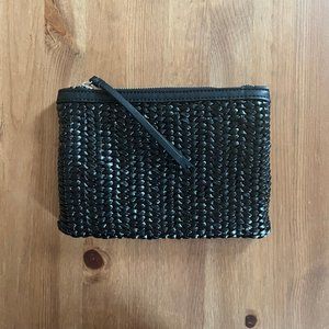 Black Woven Gap Clutch